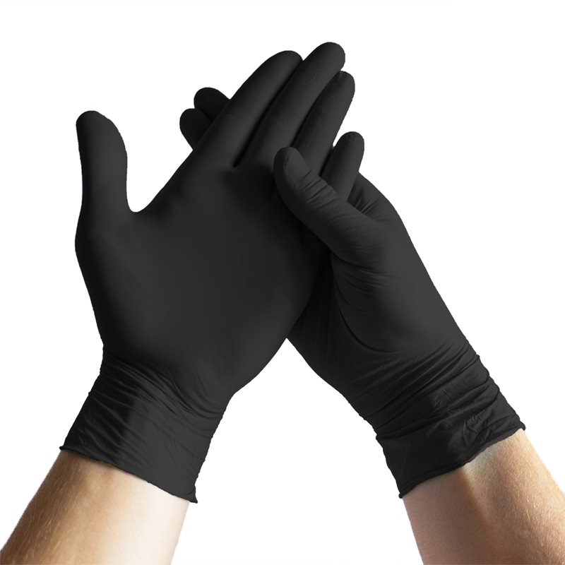 Espeon Nitril Ideal Black Gants Non Poudrés En Nitrile Taille M 100 Pcs