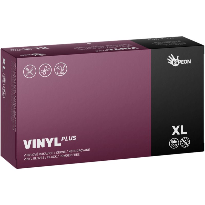 E-shop Espeon Vinyl Plus vinylové nepudrované rukavice velikost XL 100 ks