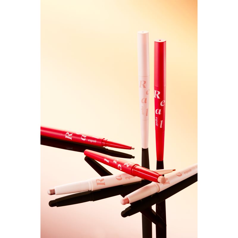 espoir Real Eye Dual Stick dlouhotrvající oční stíny v tužce s rozjasňovačem odstín 02 Peach Beam 0.5 g (obrázek 3)