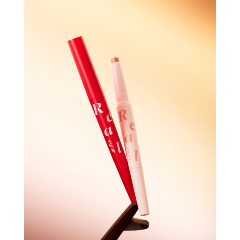 espoir Real Eye Dual Stick dlouhotrvající oční stíny v tužce s rozjasňovačem odstín 02 Peach Beam 0.5 g (obrázek 4)