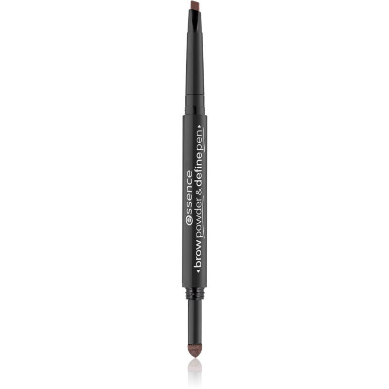 Essence Brow Powder & Define Pen tikslusis antakių pieštukas atspalvis 02 Warm Dark Brown 0,4 g