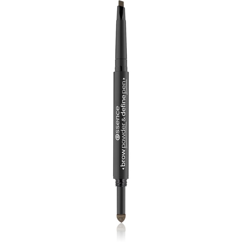 Essence Brow Powder & Define Pen tikslusis antakių pieštukas atspalvis 03 Dark Brown 0,4 g
