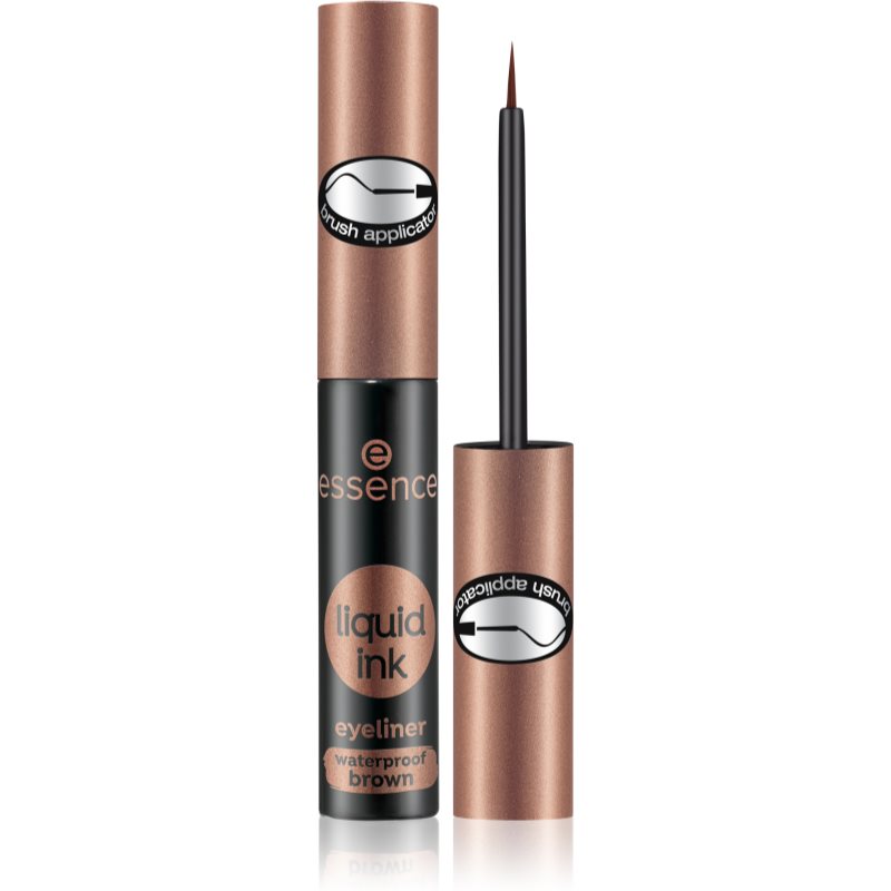 Essence Liquid Ink Eyeliner Waterproof 3 ml očná linka pre ženy Brown tekuté linky