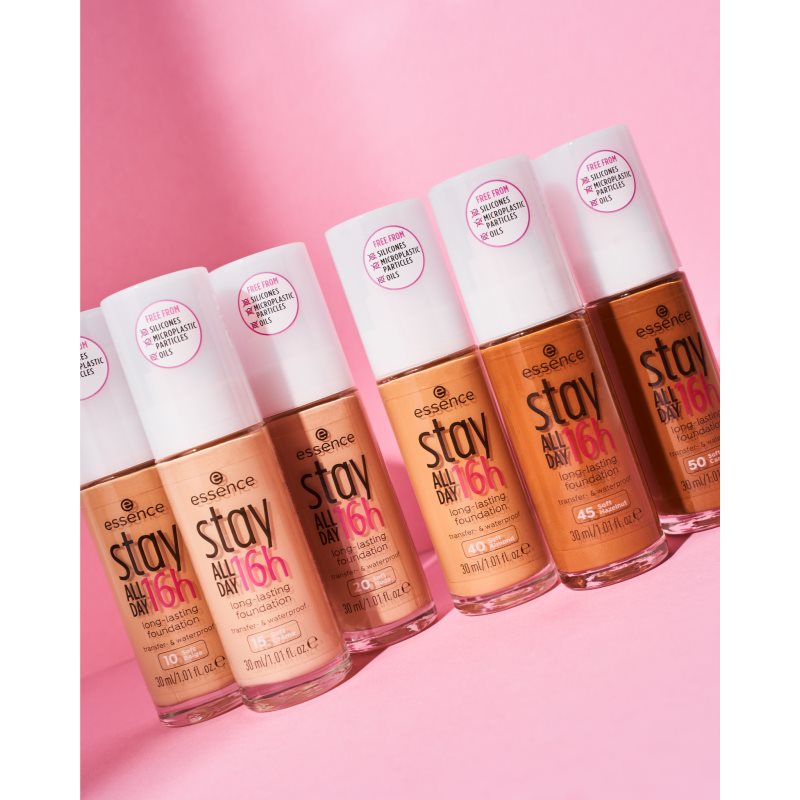 Essence Stay ALL DAY 16h Waterproof Foundation Shade 10 Soft Beige 30 Ml