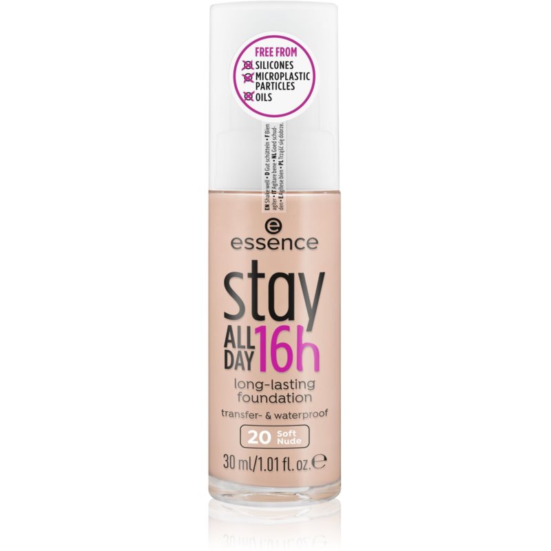Essence Stay ALL DAY 16h waterproof foundation shade 20 Soft Nude 30 ml
