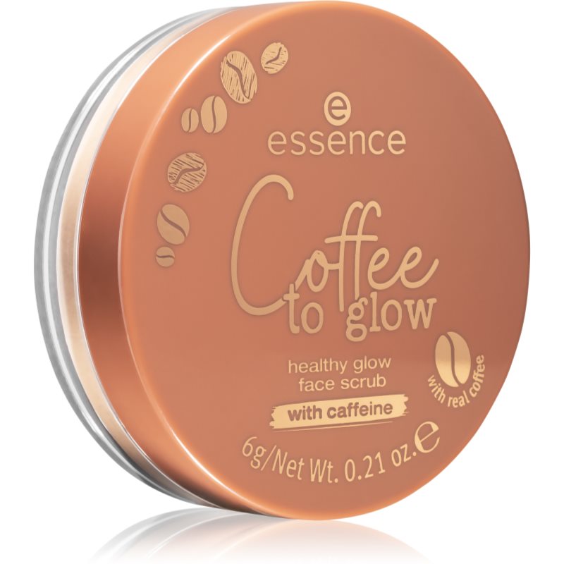 Essence Coffee to glow odą švelninanti eksfoliacinė priemonė atspalvis 01 Never stop grinding! 6 g