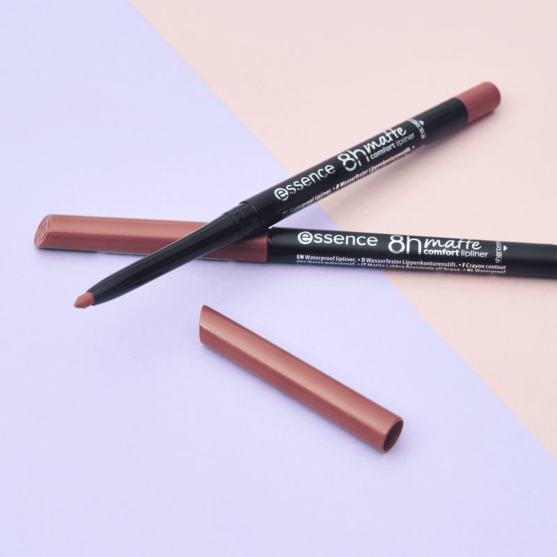 essence 8h Matte Comfort matná tužka na rty s ořezávátkem odstín 02 Silky Hazelnut 0,3 g (obrázek 6)