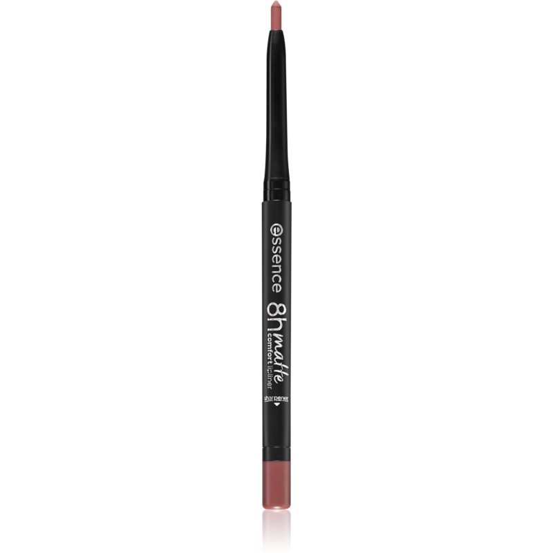 Essence 8h Matte Comfort matinis lūpų pieštukas su drožtuku atspalvis 04 Rosy Nude 0,3 g