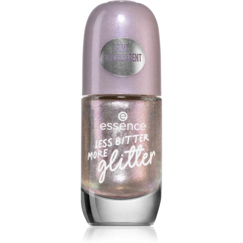 Essence Gel Nail Colour 8 ml lak na nechty pre ženy 58 Less Bitter More Glitter