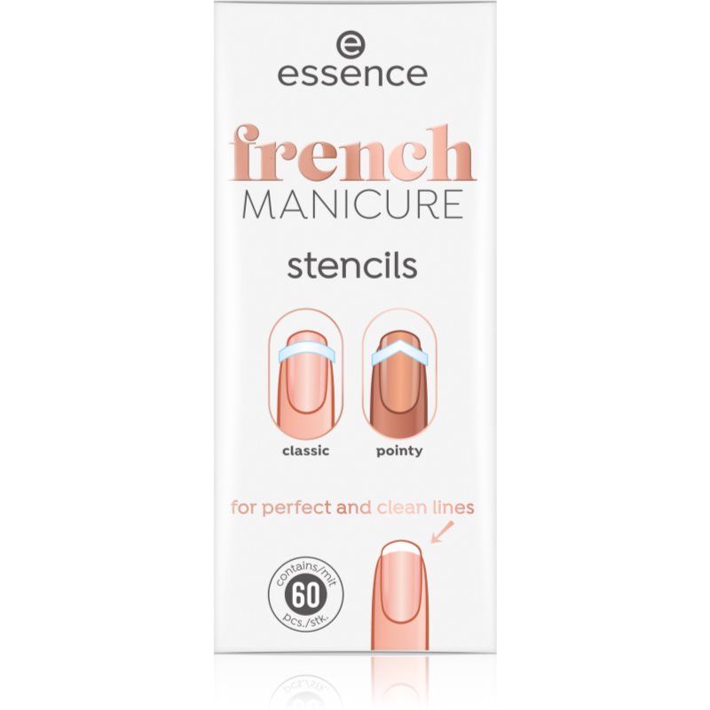 Essence French MANICURE šablóny na francúzsku manikúru 60 ks