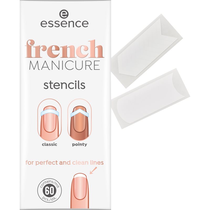 essence French MANICURE Schablonen für die französische Maniküre 60 St.