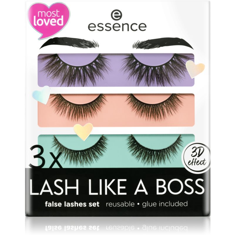 Essence Lash Like A Boss штучні вії 01 Limitless+Unique+Stunning (вигідна упаковка)