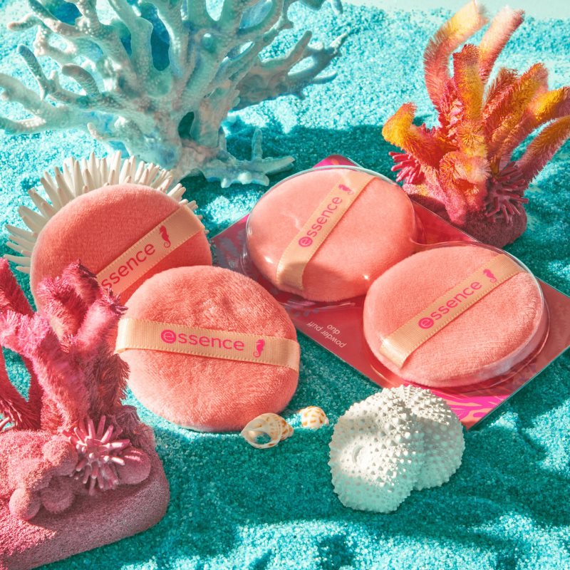 Essence LIFE In CORAL éponge Pour L’application De Poudre Duo 01 Coral Crush Companions! 2 Pcs