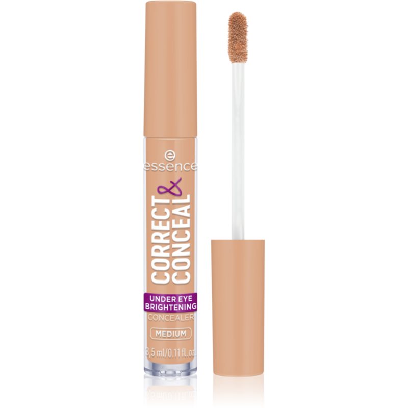 essence CORRECT & CONCEAL posvjetljujući korektor protiv podočnjaka nijansa 20 Medium 3 ml