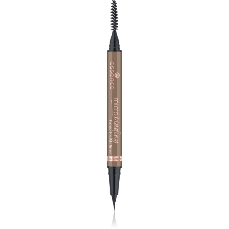 essence Microblading tužka na obočí se štětečkem odstín 03 Neutral Brown 0.6 ml