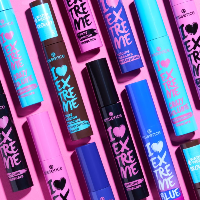 essence I LOVE EXTREME crazy volume voděodolná řasenka pro objem odstín 01 Cozy Brown 12 ml (obrázek 8)