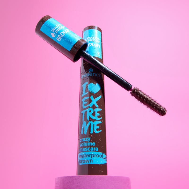 essence I LOVE EXTREME crazy volume voděodolná řasenka pro objem odstín 01 Cozy Brown 12 ml (obrázek 9)