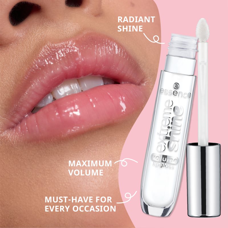essence Extreme Shine lesk na rty pro větší objem odstín 21 Pretty in Pink 5 ml (obrázek 5)
