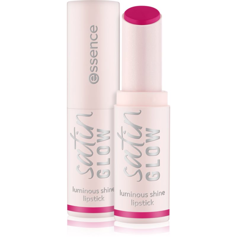 essence satin GLOW cremiger Lippenstift mit Satin-Finish Farbton 08 Fuchsionista 3.5 g