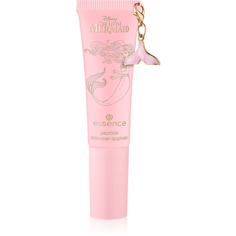 essence Disney The Little Mermaid блясък за устни с блестящи частици с пептиди цвят 02 Seaside Romance 10 мл.