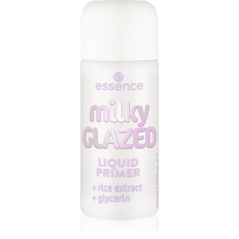 essence milky GLAZED hydratačná podkladová báza pod make-up s rozjasňujúcim efektom 50 ml