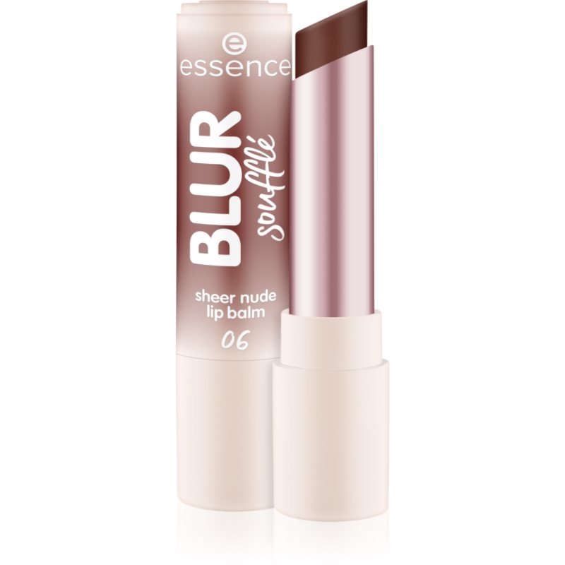 essence Blur Soufflé tónovací balzam na pery s matným efektom odtieň 06 Nude Cocoa 3 g