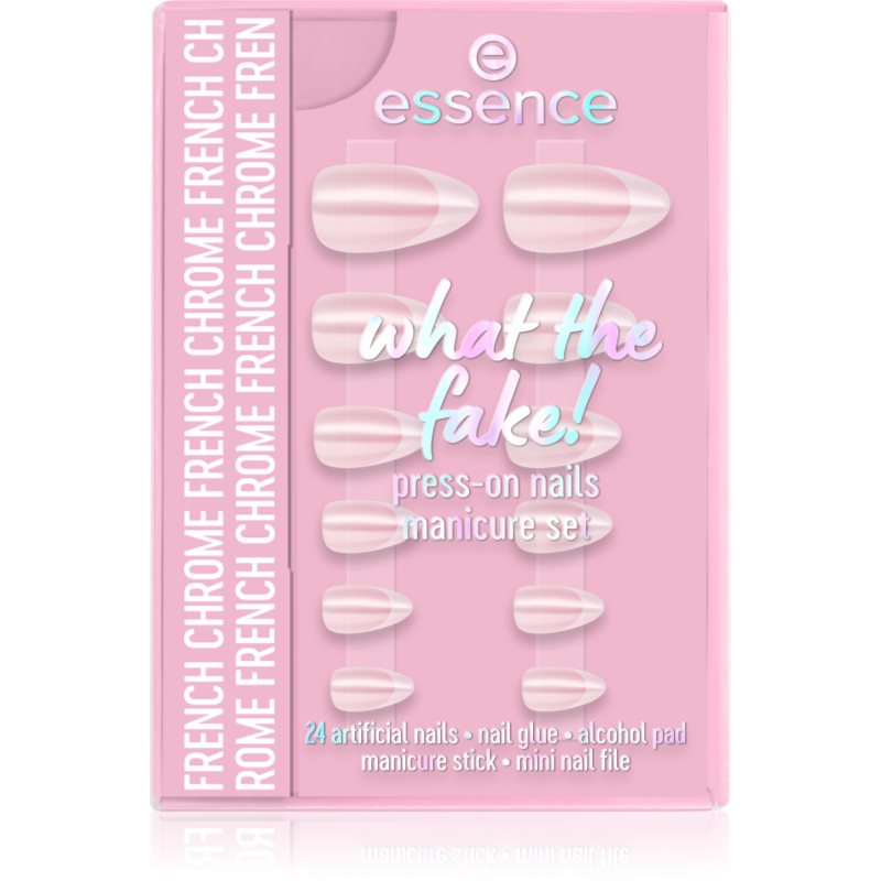 essence WHAT THE FAKE! umelé nechty 05 FRENCH CHROME