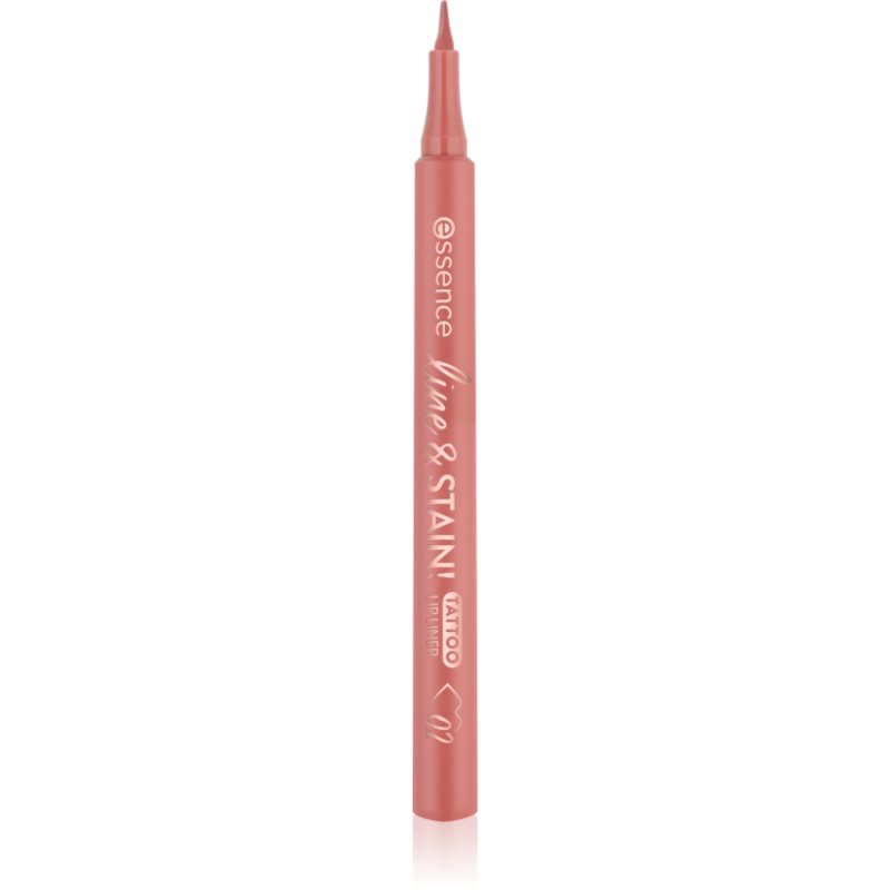 essence line & STAIN! TATTOO kontúrovacia fixka na pery pre dlhotrvajúci efekt odtieň 02 Must Have Brown 1.1 ml