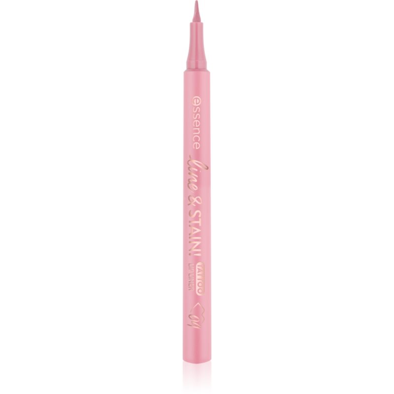 essence line & STAIN! TATTOO kontúrovacia fixka na pery pre dlhotrvajúci efekt odtieň 04 Blush Rush 1.1 ml