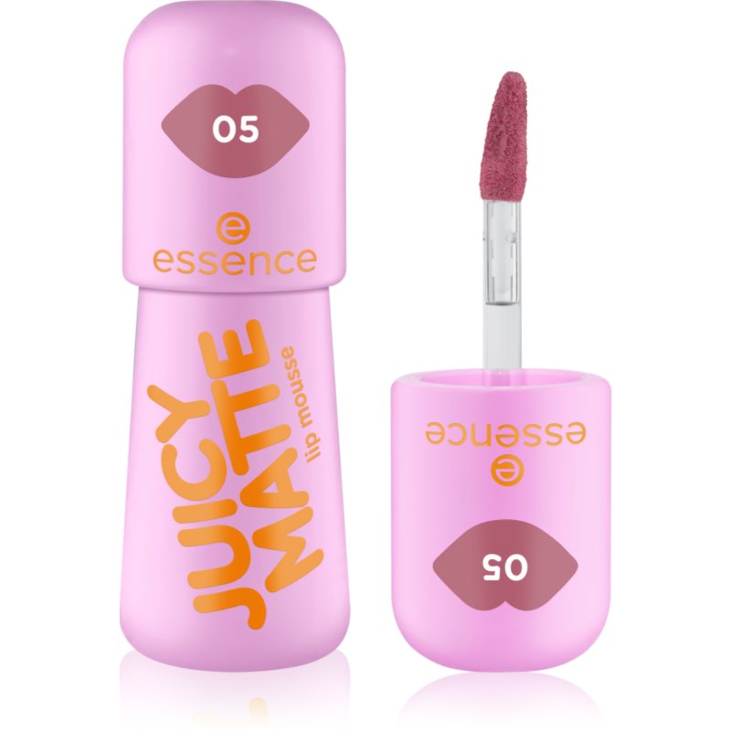 essence JUICY MATTE penový rúž s matným efektom odtieň 05 Gauzy Latte 2.7 ml