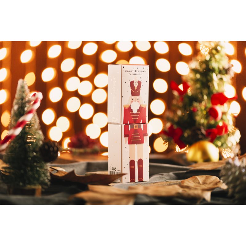 Essencias De Portugal + Saudade Christmas Red Nutcracker Bar Soap 150 G