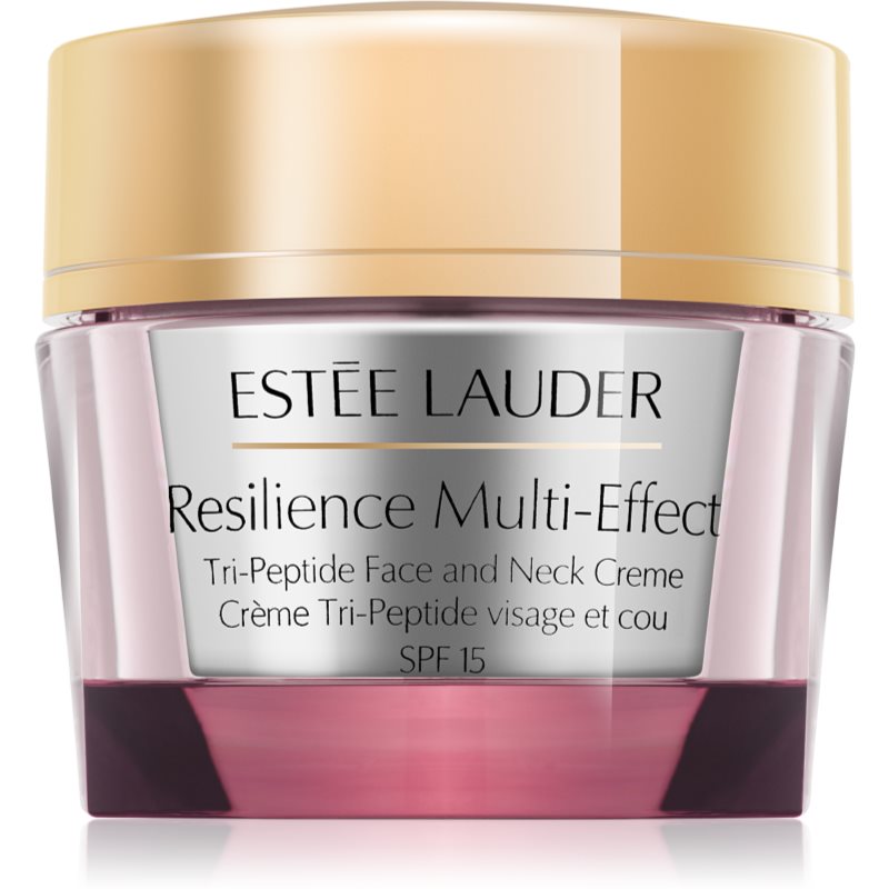 Estée Lauder Resilience Multi-Effect Tri-Peptide Face and Neck Creme SPF 15 cremă intens hrănitoare pentru tenul uscat SPF 15 50 ml