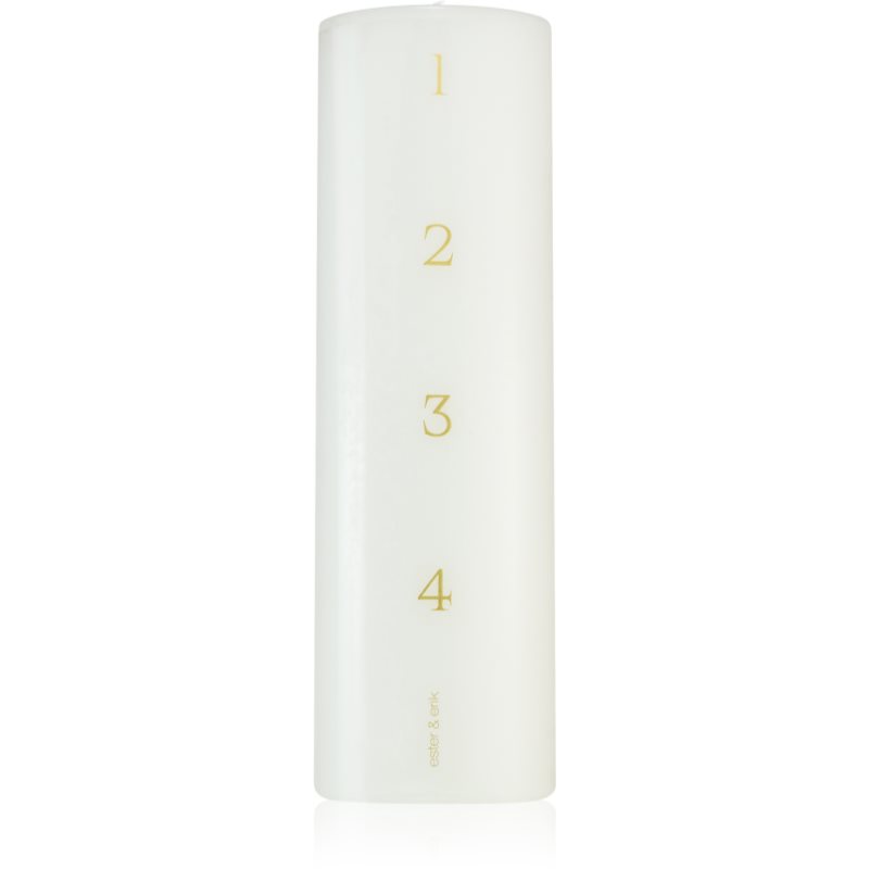E-shop ester & erik advent pure white dekorativní svíčka 6x20 cm