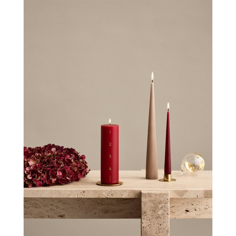 Ester & Erik Advent Winter Berry Decorative Candle 6x20 Cm