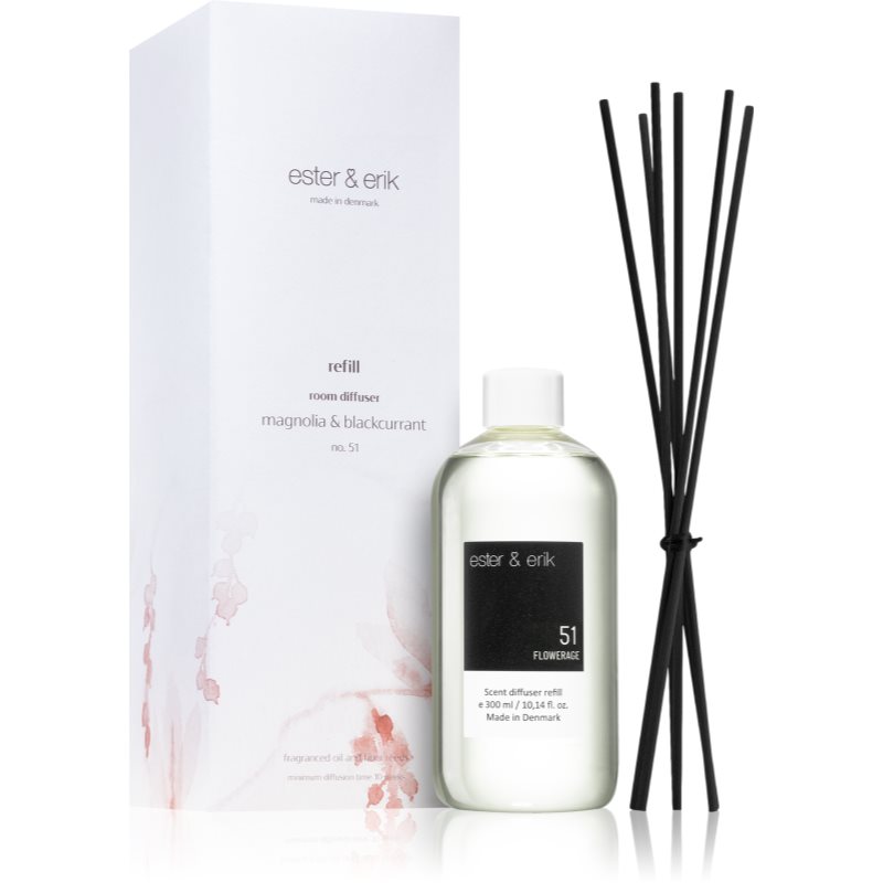 

ester & erik room diffuser magnolia & blackcurrant (no. 51) наповнювач до аромадиффузору