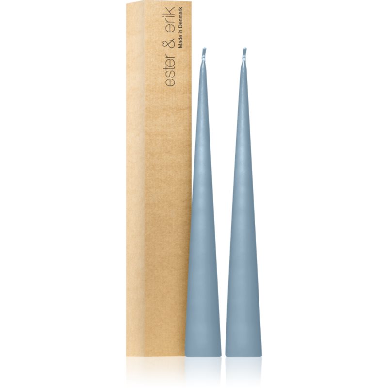 Ester & Erik Cone Candles Dusty Blue (no. 83) свічка 2x37 см