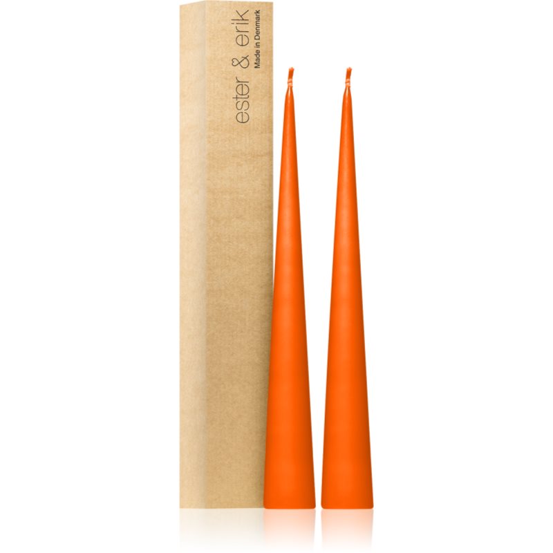 ester & erik cone candles mild orange (no. 16) dekorativ ljusstake 2x37 cm unisex