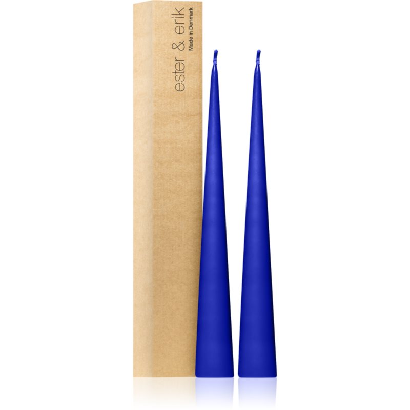 ester & erik cone candles cornflower (no. 48) dekorativ ljusstake 2x37 cm unisex