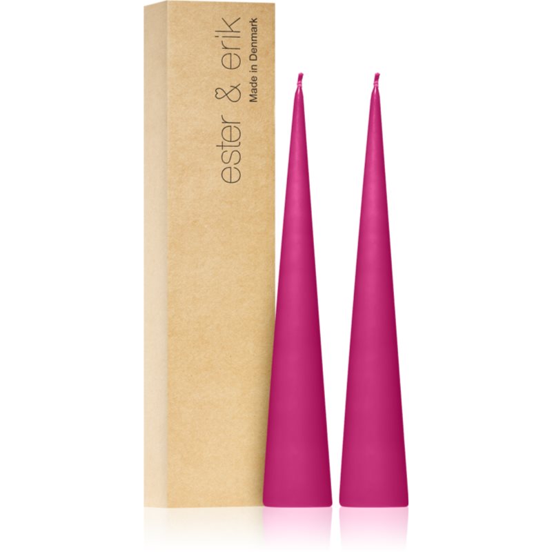 ester & erik cone candles clear pink (no. 41) dekorativ ljusstake 2x25 cm unisex