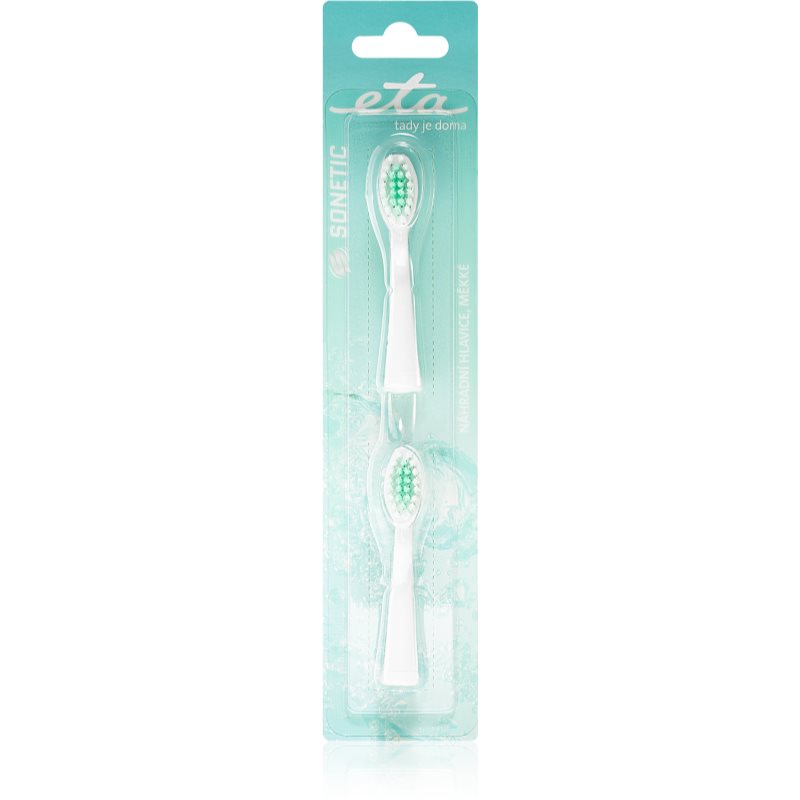 ETA Sonetic 0709 90400 Battery-operated Sonic Toothbrush Replacement Heads Soft For ETA 0709 2 Pc