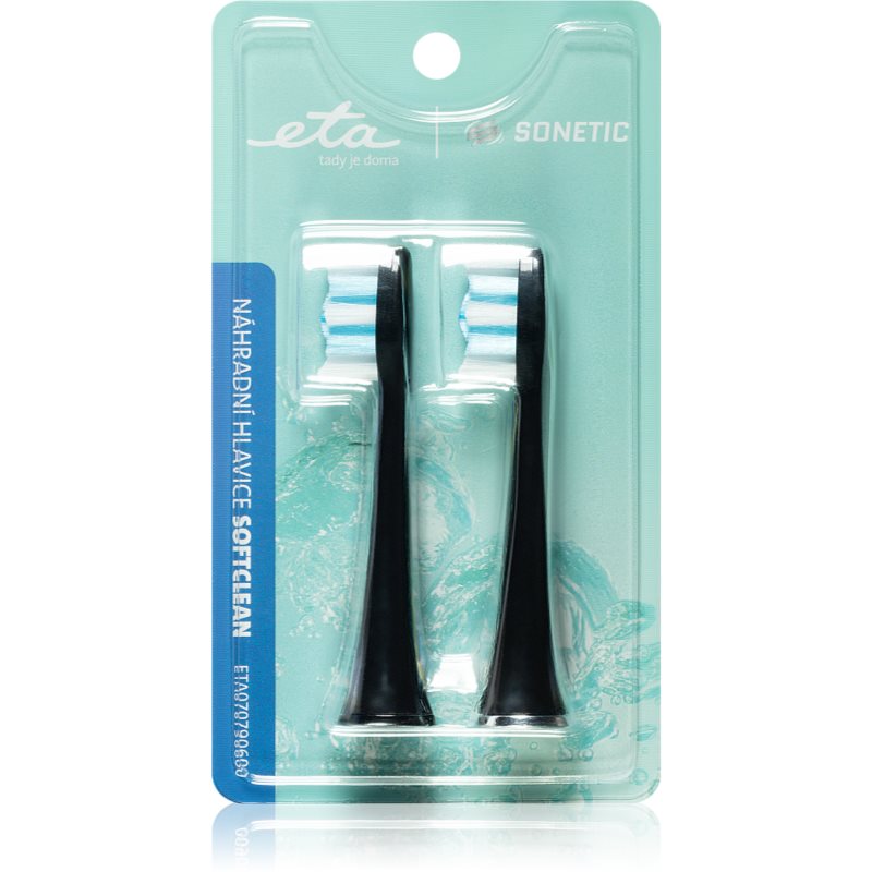 ETA Sonetic Soft Clean 0707 90600 Toothbrush Replacement Heads For ETA370790010, ETA770790000 2 Pc