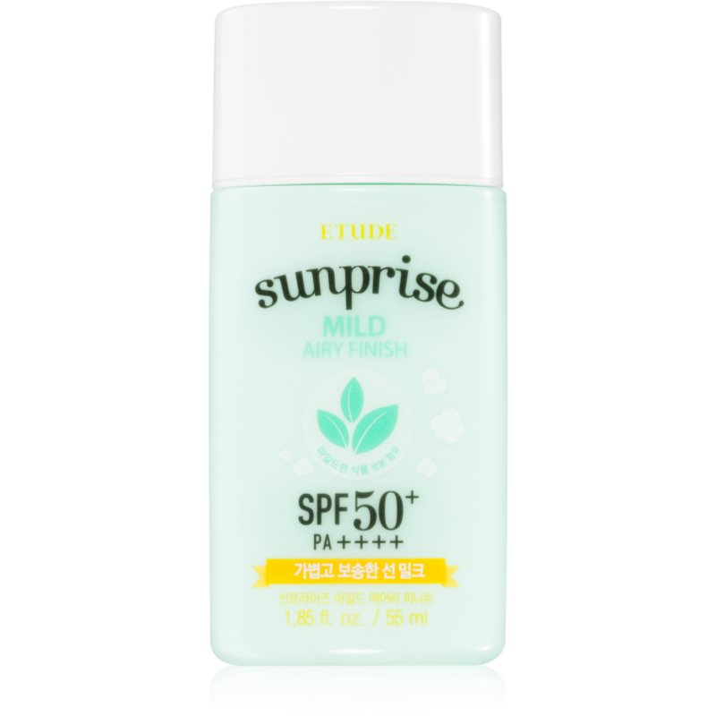 ETUDE Sunprise Mild Airy Finish mineralni zaščitni fluid za obraz SPF 50+ 55 ml