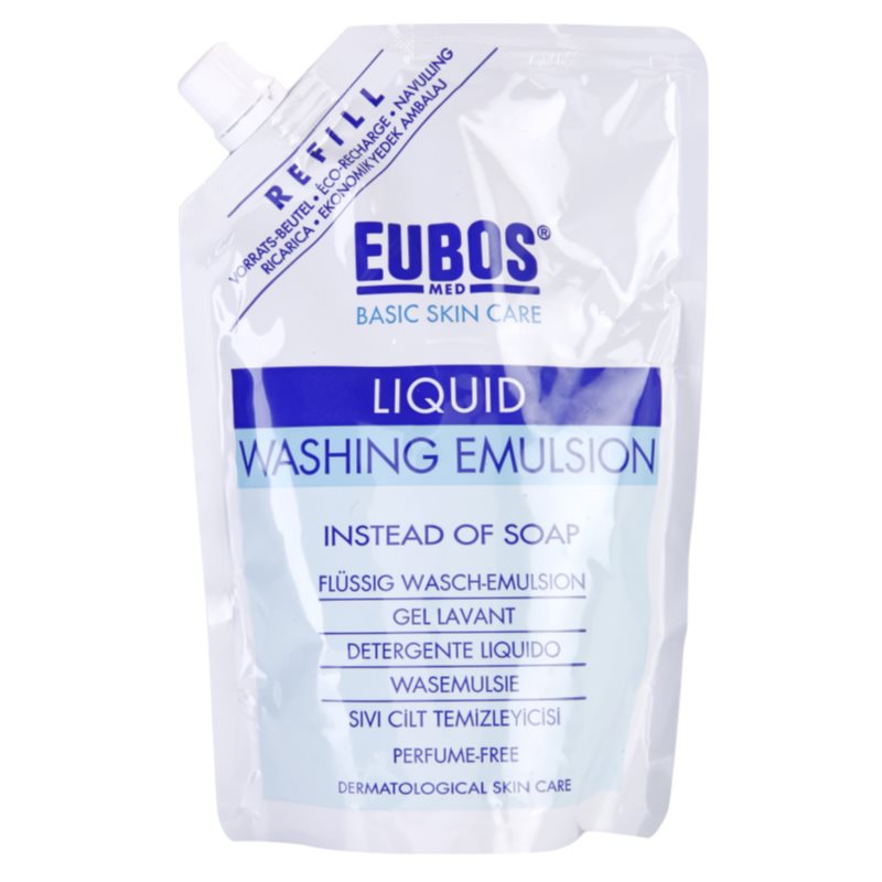 Eubos Basic Skin Care Blue очищуюча емульсія без ароматизаторів змінне наповнення 400 мл