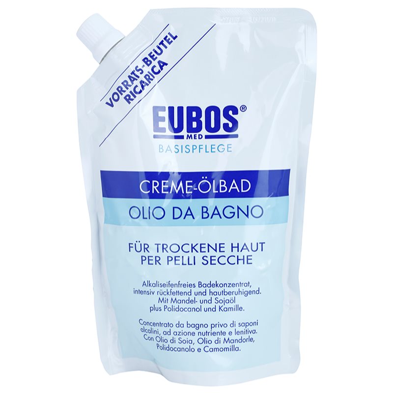 Eubos Basic Skin Care olje za prhanje in kopel nadomestno polnilo 400 ml