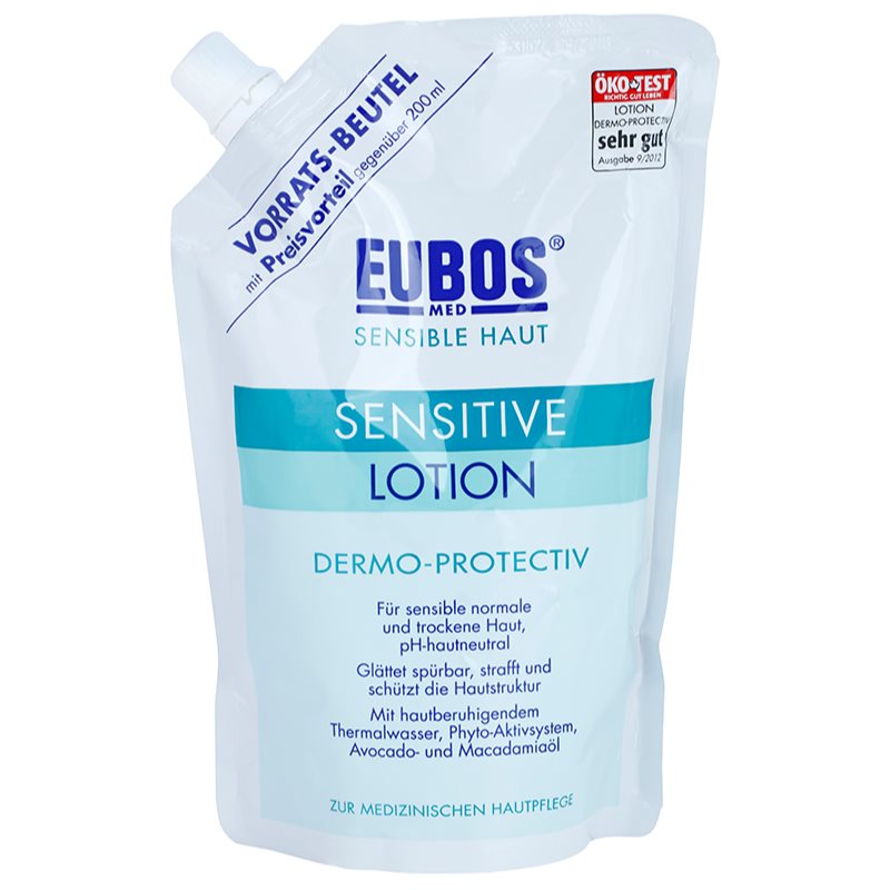 Eubos Sensitive защитно мляко за суха и чувствителна кожа резервен пълнител 400 мл.