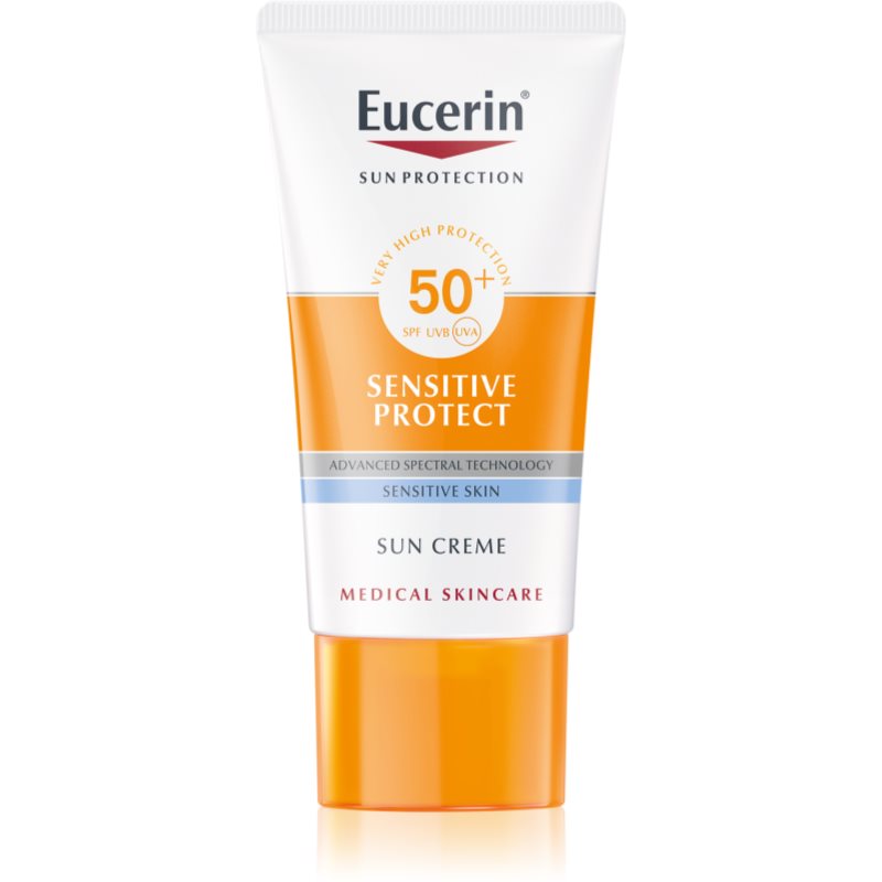 Photos - Cream / Lotion Eucerin Sun Sensitive Protect protective face cream SPF 50+ 50 ml 