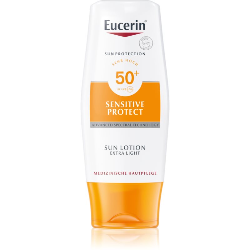 Фото - Крем і лосьйон Eucerin Sun Sensitive Protect super lekki balsam do opalania SPF 50+ 150 m 