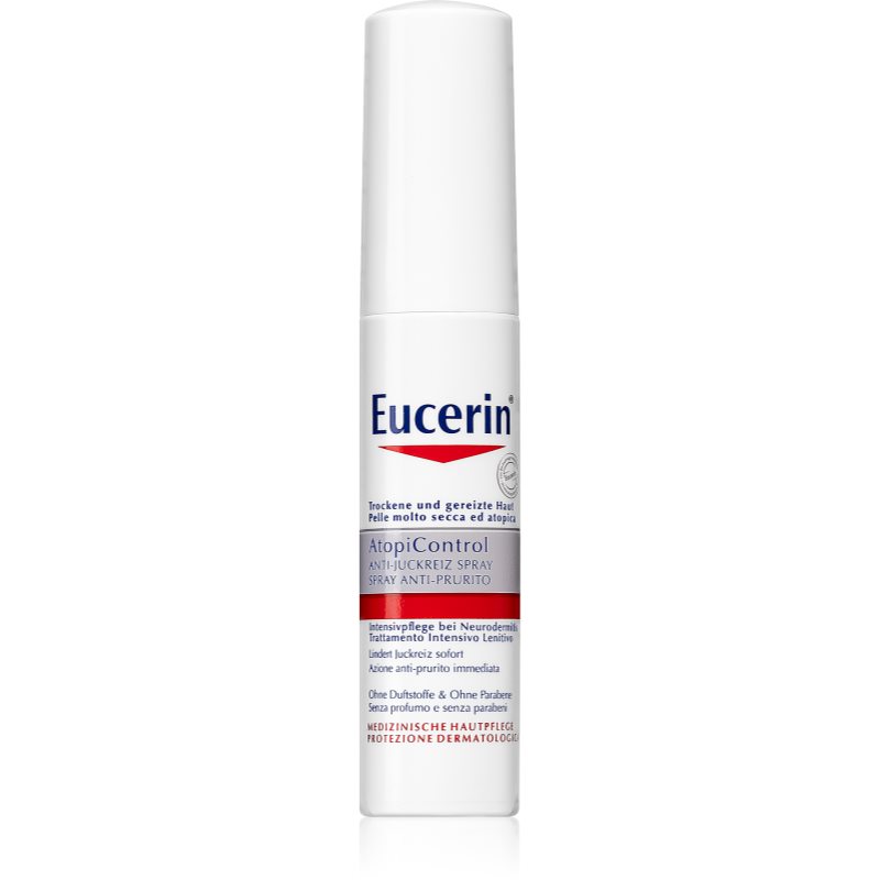

Eucerin AtopiControl заспокоюючий спрей для сухої шкіри з відчуттям свербіння