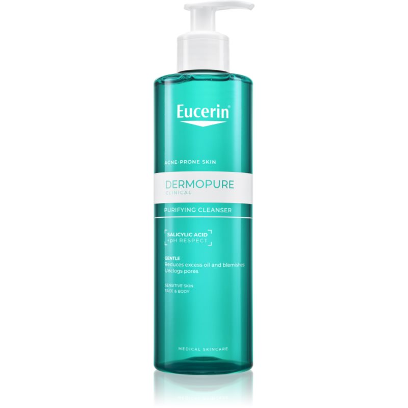 Eucerin DermoPure Clinical Purifying Cleanser hloubkově čisticí gel pro mastnou pleť se sklonem k akné 400 ml