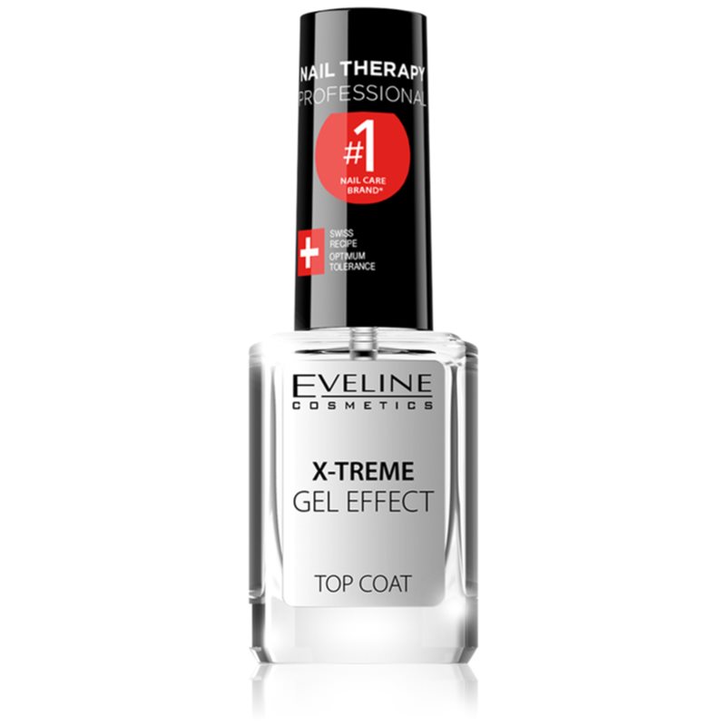 Eveline Cosmetics Nail Therapy X-treme Gel Effect захисний лак для нігтів для блиску 12 мл